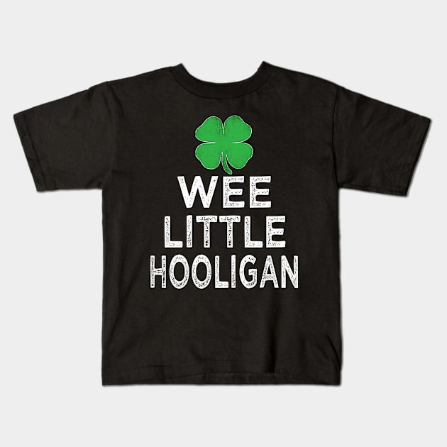 Wee Little Hooligan st patricks day Kids T-Shirt by Bao1991